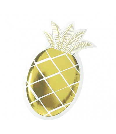 G.Talerzyki papierowe Złoty ananas 6szt
