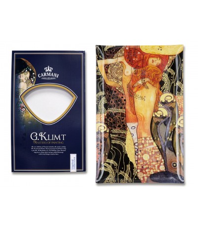 H.Gustav Klimt- Talerz dekoracyjny szkany Watersnakes