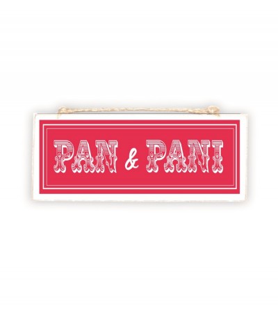 D.Tabliczka drewniana "Pan & Pani"