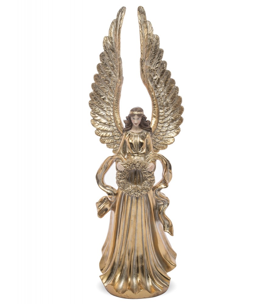 A.P.Figurka Anioła złoto z wieńcem