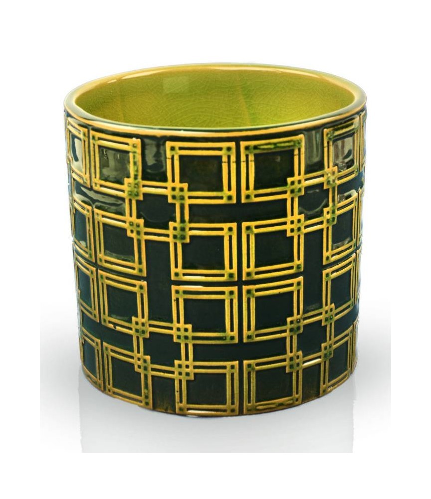 P.Vintage Osłonka ceramiczna cylinder 16 szmaragd