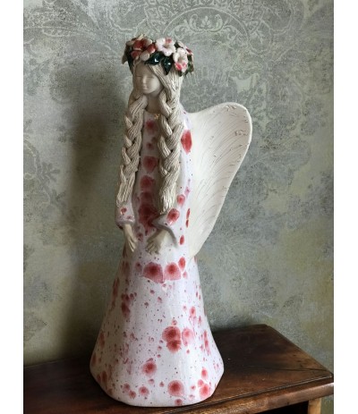 B.Anioł ceramiczny Wiosna Różowy