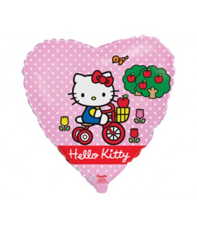 G.Balon foliowy 18" FX Hello Kitty na rowerze