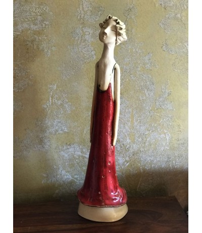 B.Anioł ceramiczny Dama Czerwień
