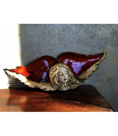 B.Anioł ceramiczny wiszący Czerwień