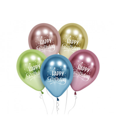 G.Balony Happy Birthday 12" 5szt