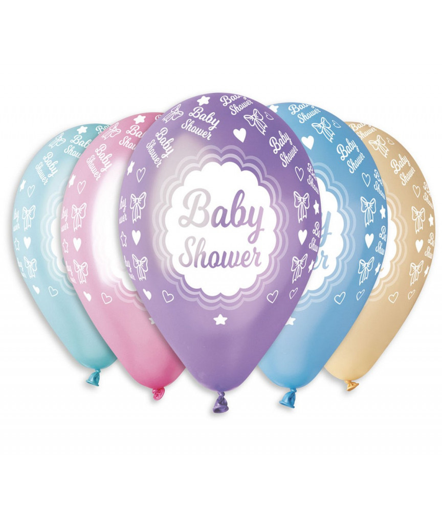 G.Balony Premium Baby Shower 12" 5szt