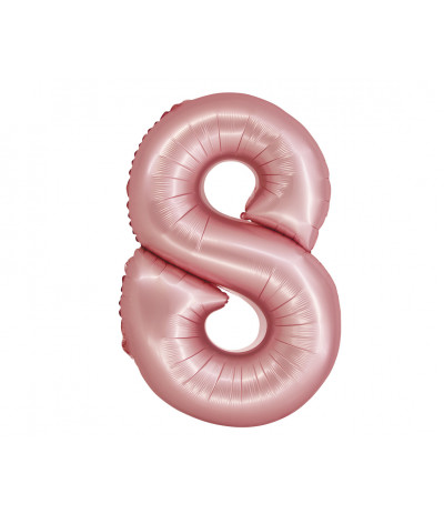 G.Balon foliowy Smart Cyfra 8 różowa matowa 76 cm
