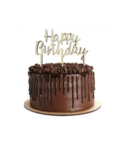 G.Dekoracjana tort Happy Birthday 13x14cm