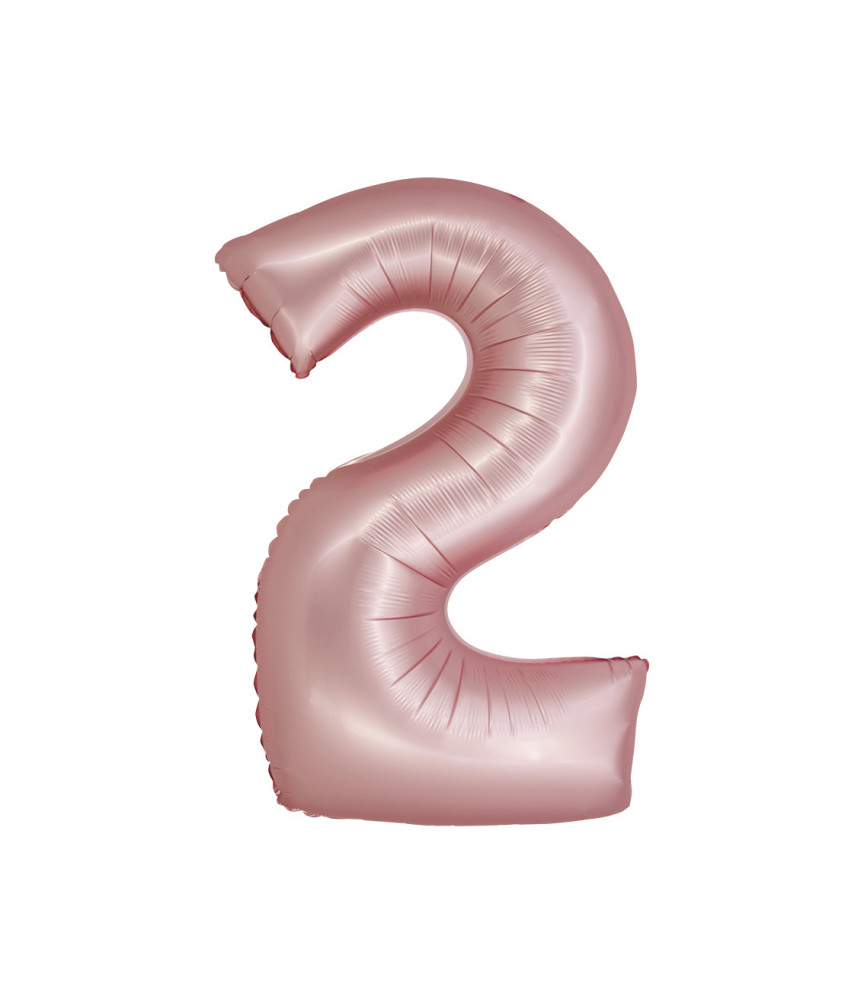 G.Balon foliowy Smart Cyfra 2 Różowa matowa 76 cm
