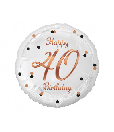 G.Balon foliowy B&C Happy 40 Birthday 18"