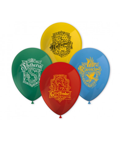 G.Zestaw 8 balonów Harry Potter Hogwarts Houses