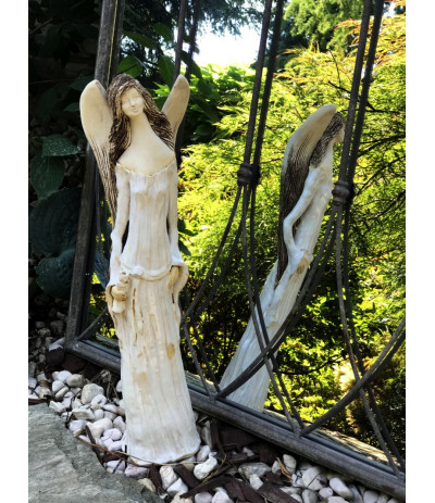 B.Anioł ceramiczny duży Madonna Biel