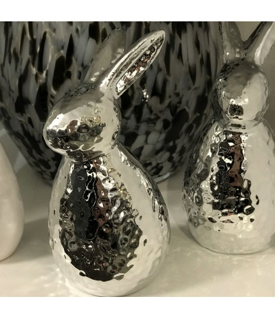 Figurka Zajaczka srebro młotkowane