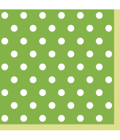 Maki Serwetki papierowe 25x25 20szt Zielone grochy