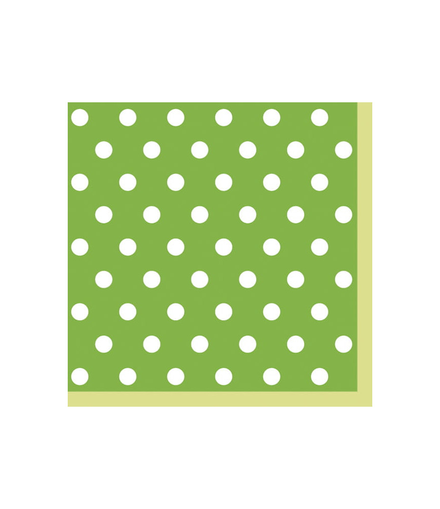 Maki Serwetki papierowe 25x25 20szt Zielone grochy