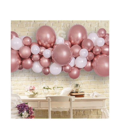 G.Girlanda balonowa DIY Różowo-Złota 65szt
