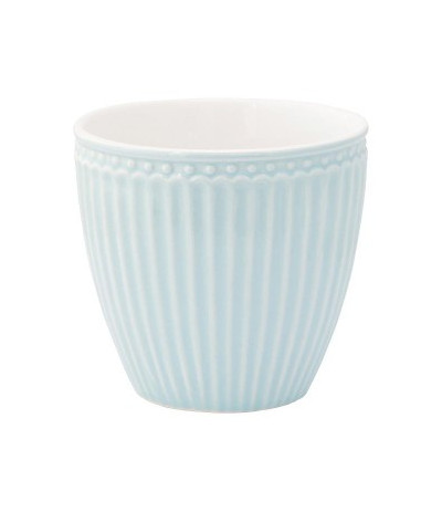 GreenGate Alice niebieski Porcelanowy kubek latte