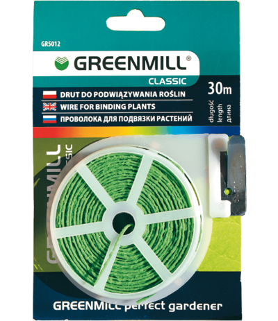 GreenMill Drut 30mb z obcinakiem Szary