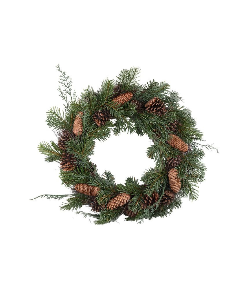 PTMD Wreath Green Pine Sztuczny wianek z szyszkami