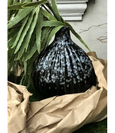 DIJK Vase ceramic Wazon czarny M HandMade 22,5cm