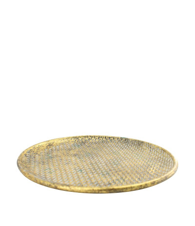 DIJK Tray round metal taca złota 28cm