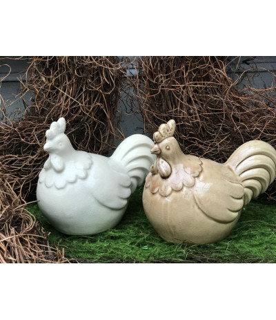 DIJK Chicken ceramic Kura ceramiczna krem/brąz 19 cm