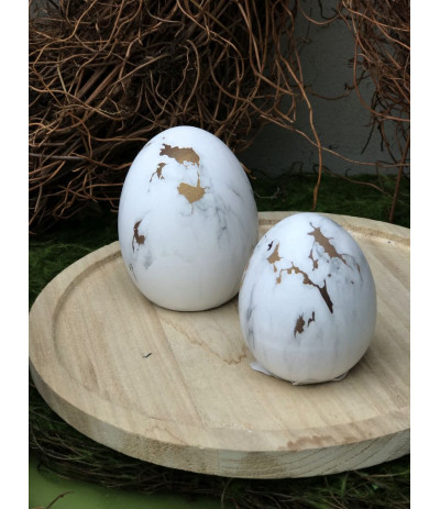Jajko ceramiczne Marmur S
