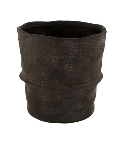 DIJK Planter ceramic Osłonka Handmade czarna 18cm