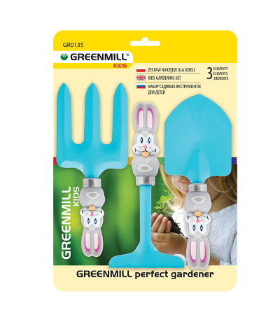 GreenMill Zestaw narzędzi dziecięcych 3szt niebieski/fiolet