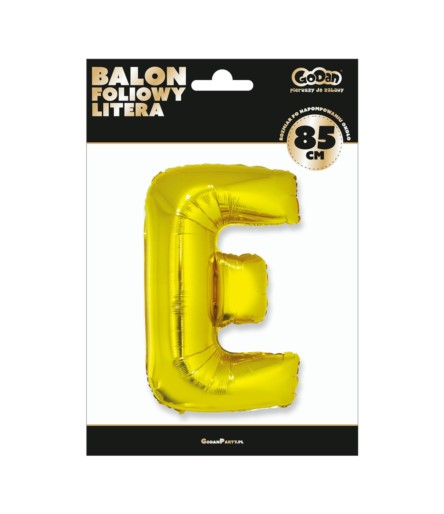G.Balon foliowy litera 85cm złota E
